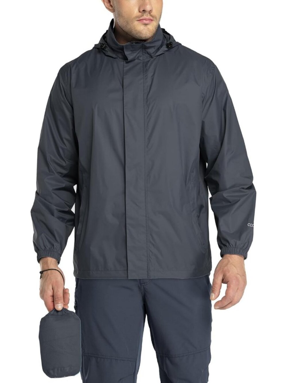 Lightweight Waterproof Men's Packable Rain Jacket for Golf & Outdoor Activities